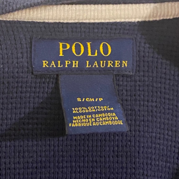 POLO RL Long Sleeved Navy Blue Shirt - Picture 3 of 3